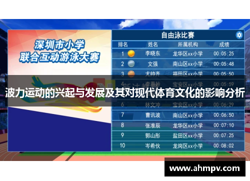 波力运动的兴起与发展及其对现代体育文化的影响分析
